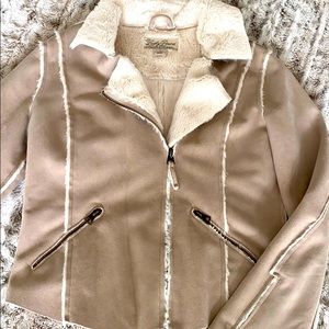 Lucky Brand Faux Sherpa and Suede Moto Jacket